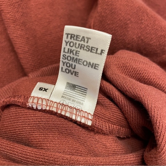 Madhappy Inside Out Cropped Brick Red Crew Neck Pullover Sweatshirt Sz XS - Picture 7 of 9